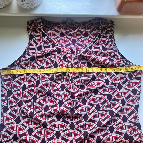 Banana Republic - Sleeveless Top - Size L - Tan/Red/Burgundy - Picture 4 of 4